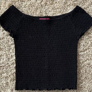 Me.n.u Black Smocked Top
Fitted  Size M (10)